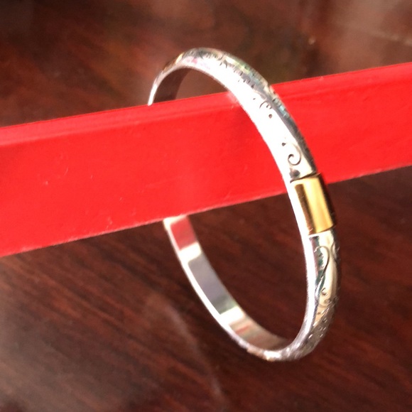 Brighton Venezia Two Tone Silver & Gold-Plated Bangle - Picture 5 of 7